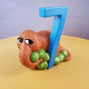 Snuffleupagus Cake Topper Pvc Figure Number 7 Sesame Street Applause Snuffy